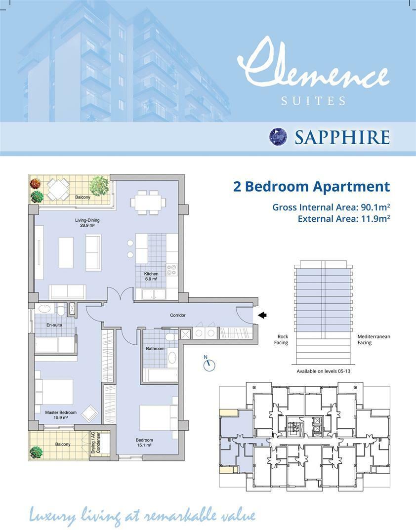 Image of Apartment - 2 Bedrooms - 2 Bathrooms for Rental in Clemence Suites-Gibraltar, Image 17